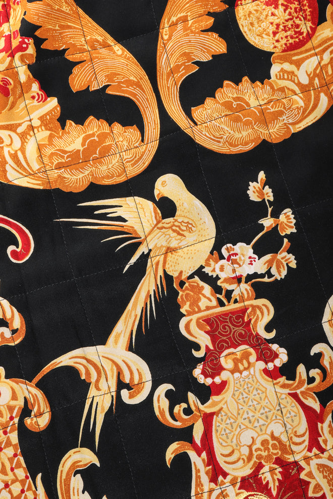 Recess Los Angeles Vintage Gianfranco Ferre Baroque Quilted Embroidered Skirt & Wrap Set