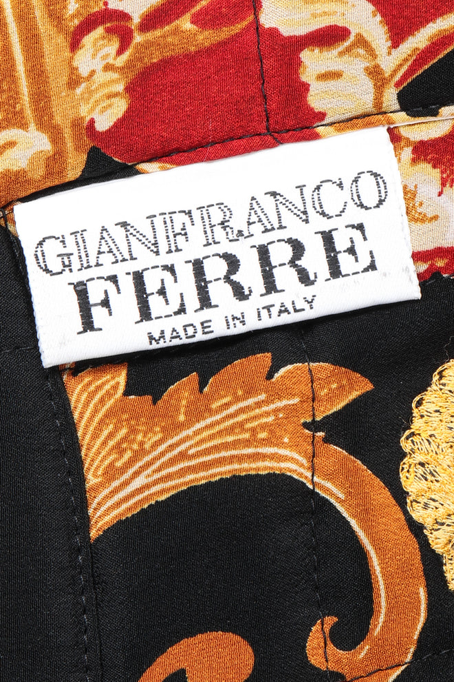 Recess Los Angeles Vintage Gianfranco Ferre Baroque Quilted Embroidered Skirt & Wrap Set