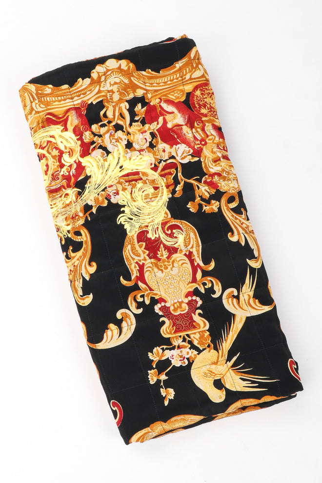 Recess Los Angeles Vintage Gianfranco Ferre Baroque Quilted Embroidered Skirt & Wrap Set