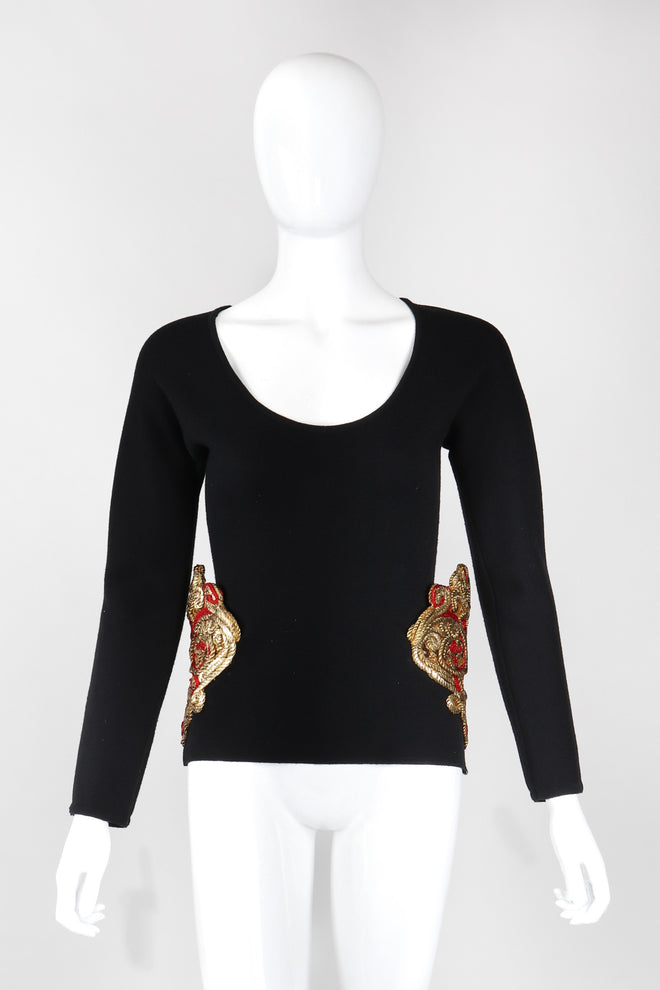 Recess Los Angeles Vintage Gianfranco Ferre Scoopneck Baroque Hip Bustle Top