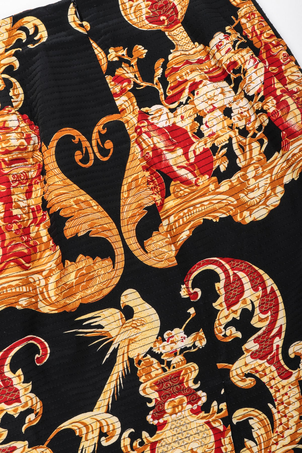 Vintage Gianfranco Ferre Baroque Quilted Embroidered Skirt
