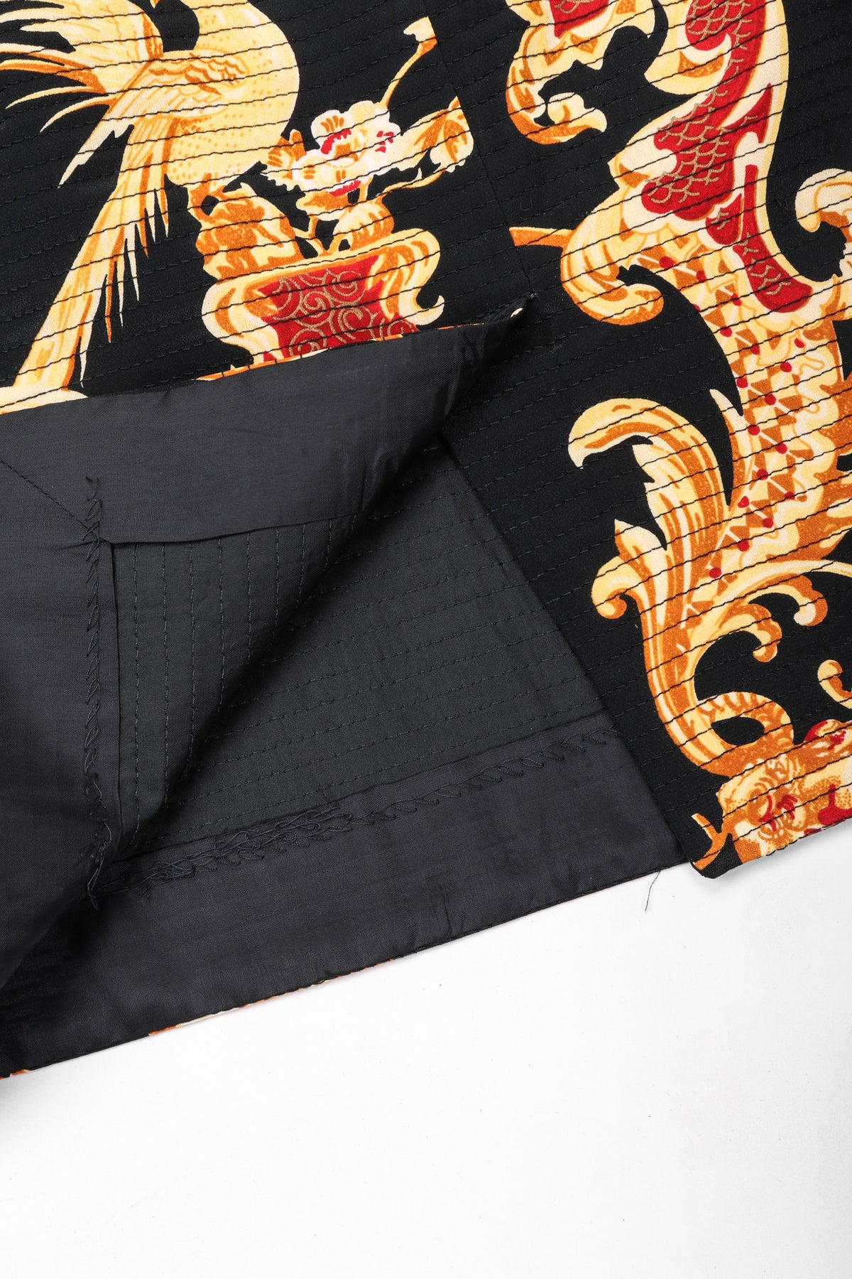 Vintage Gianfranco Ferre Baroque Quilted Embroidered Skirt