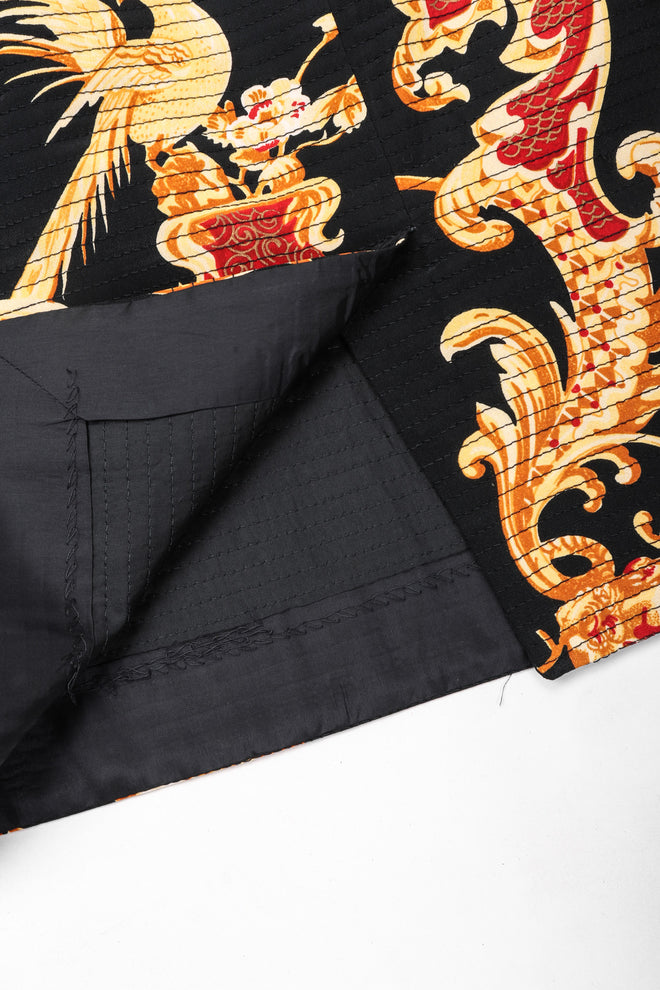 Recess Los Angeles Vintage Gianfranco Ferre Baroque Quilted Embroidered Skirt & Wrap Set