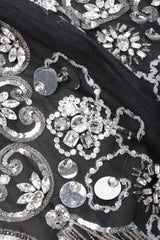 Recess Los Angeles Vintage Gianfranco Ferre Mesh Crystal Bead Fringe Gatsby Flapper Skirt