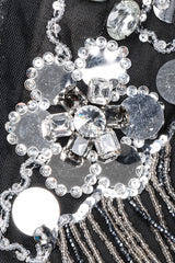 Recess Los Angeles Vintage Gianfranco Ferre Mesh Crystal Bead Fringe Gatsby Flapper Skirt