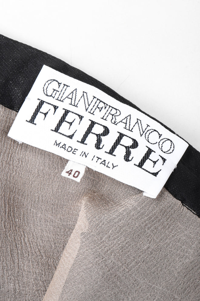 Recess Los Angeles Vintage Gianfranco Ferre Mesh Crystal Bead Fringe Gatsby Flapper Skirt