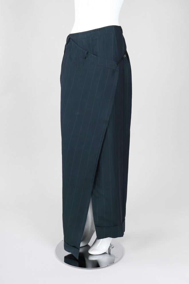 Recess Los Angeles Vintage Gianfranco Ferre Asymmetrical Wrap Trouser Skirt