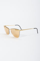 Vintage GianFranco Ferre Gold Lens Aviator Sunglasses Angle at Recess LA