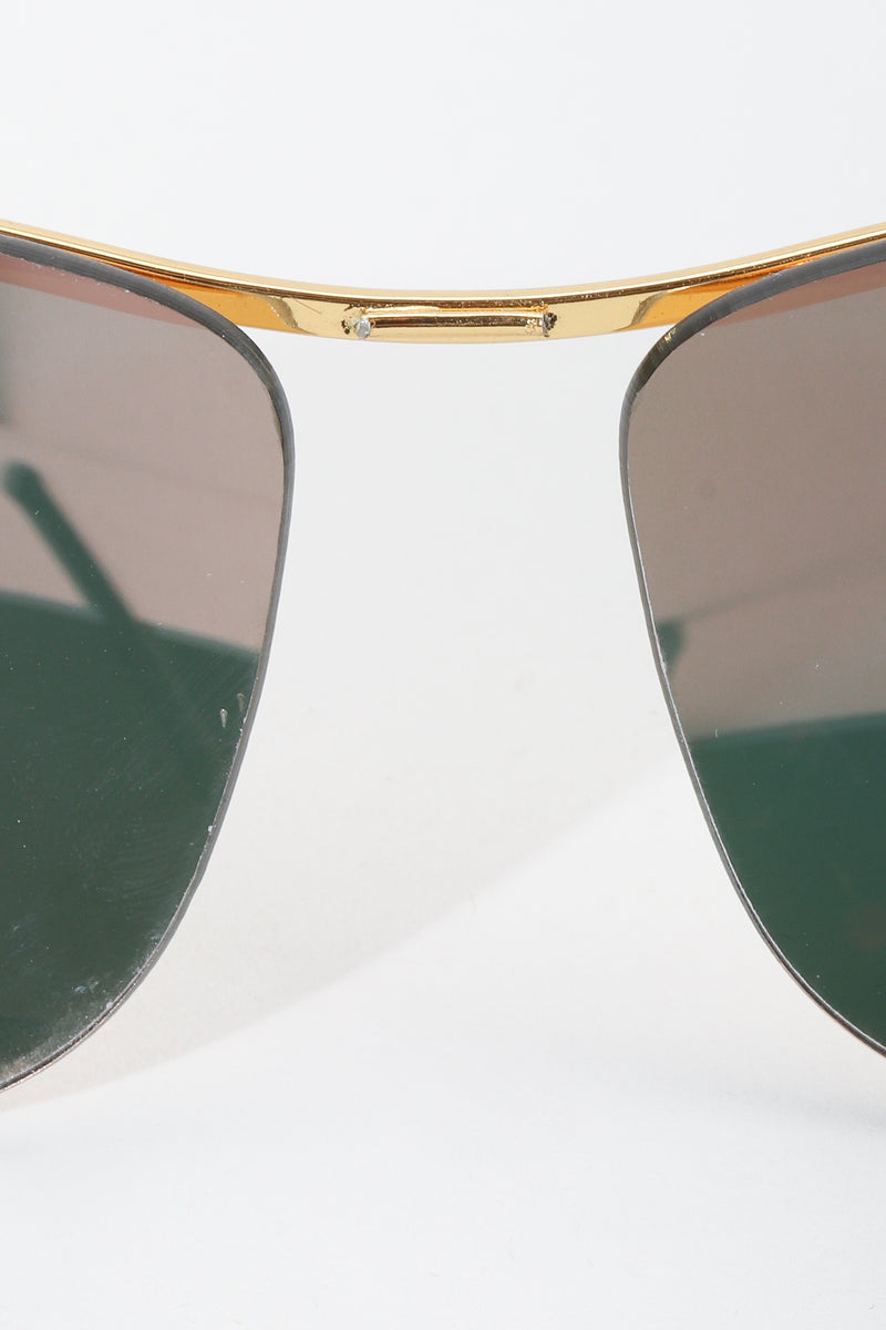 Vintage GianFranco Ferre Gold Lens Aviator Sunglasses Scratches Frames at Recess LA