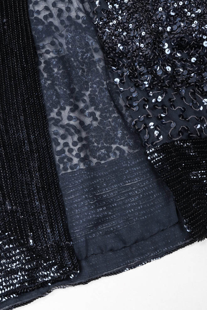 Recess Los Angeles Vintage Gianfranco Ferre Midnight Mini Sequin Chiffon Skirt