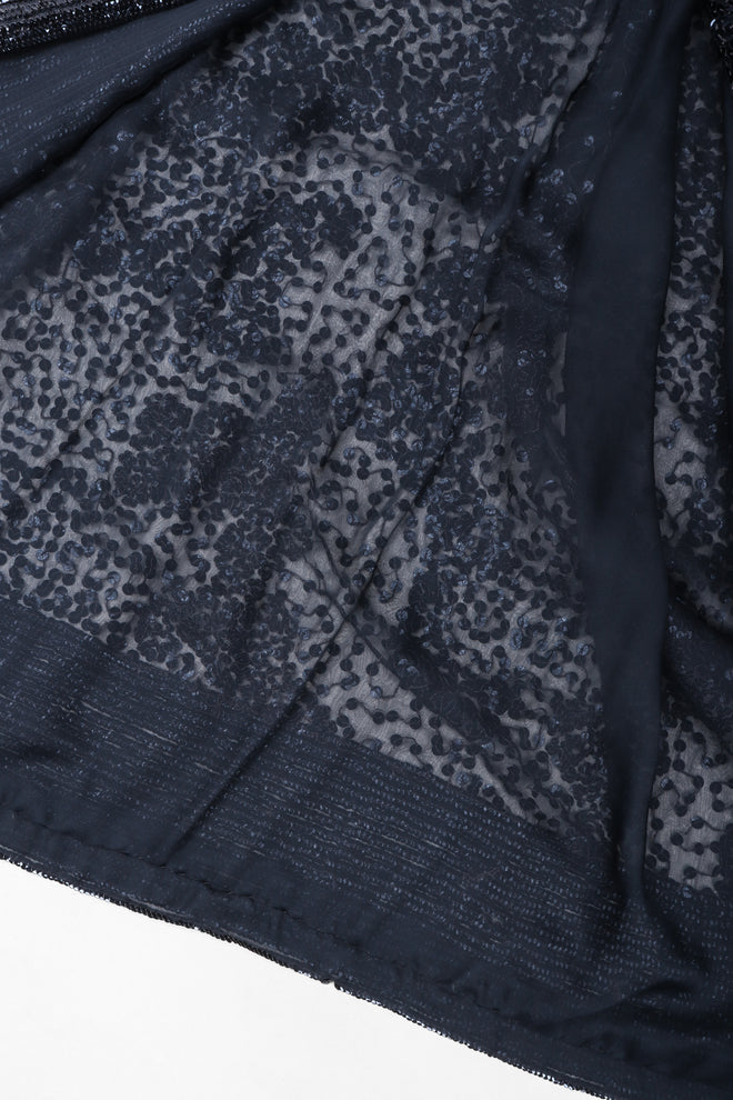 Recess Los Angeles Vintage Gianfranco Ferre Midnight Mini Sequin Chiffon Skirt