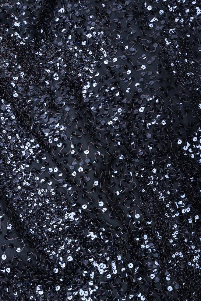 Recess Los Angeles Vintage Gianfranco Ferre Midnight Mini Sequin Chiffon Skirt