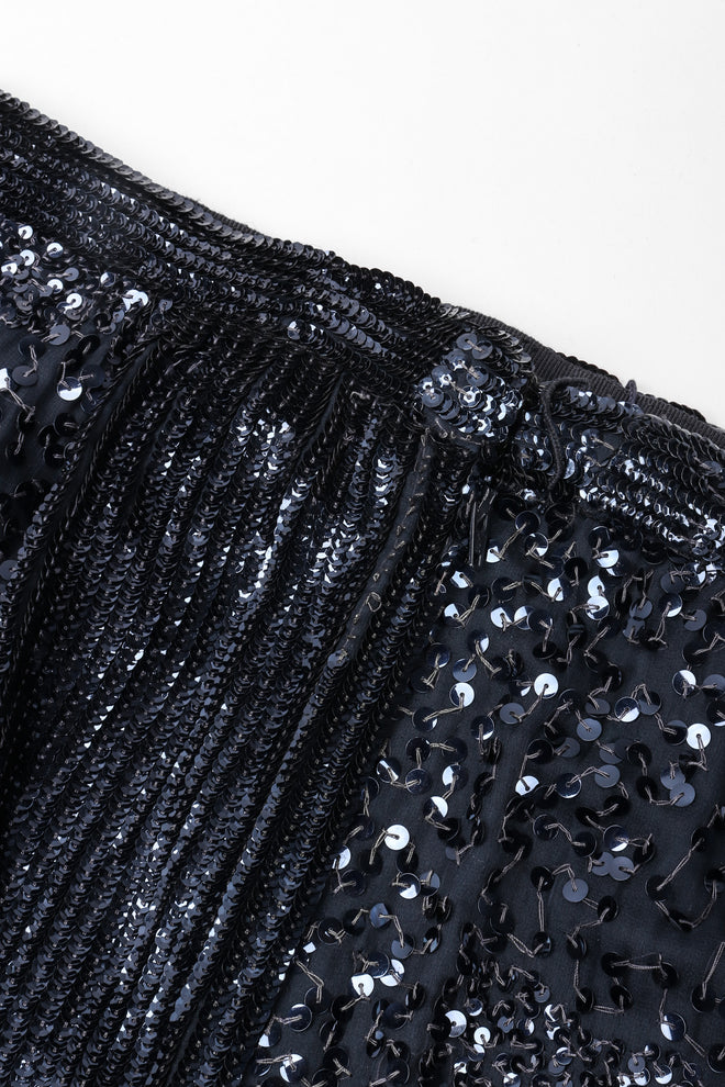 Recess Los Angeles Vintage Gianfranco Ferre Midnight Mini Sequin Chiffon Skirt