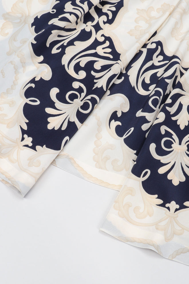 Recess Los Angeles Vintage Gianfranco Ferre Studio 0001 Baroque Rope Print Silk Jacket & Blouse Set