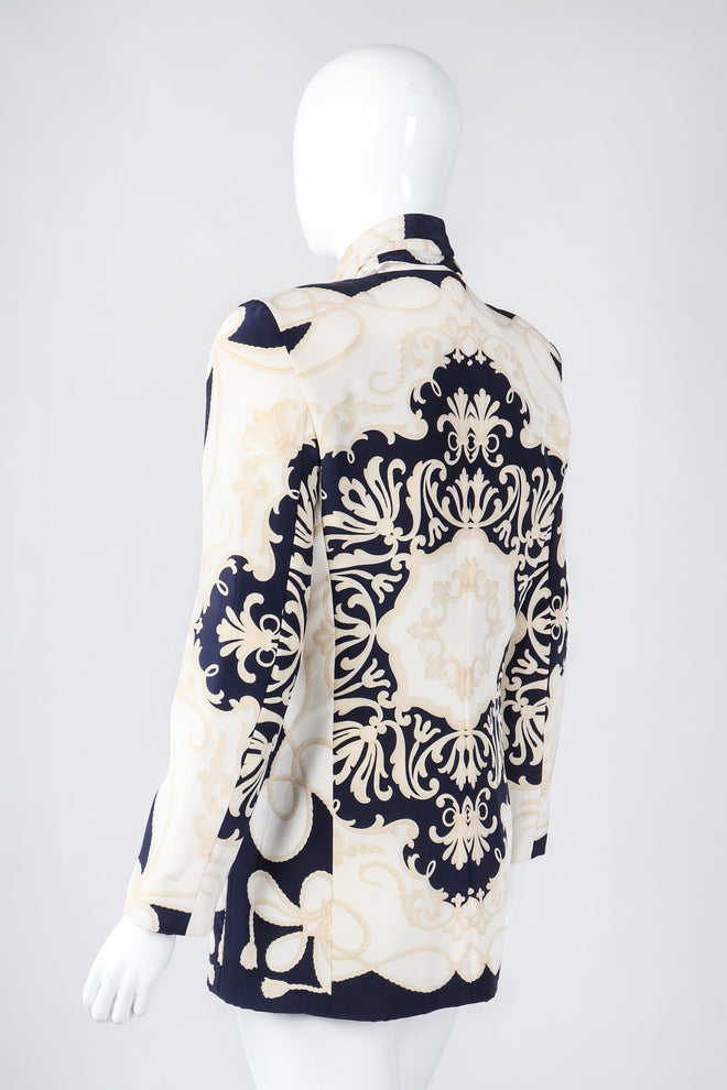Recess Los Angeles Vintage Gianfranco Ferre Studio 0001 Baroque Rope Print Silk Jacket & Blouse Set