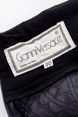 Vintage Gianni Versace Embroidered Mock Neck Fit & Flare Dress label at Recess Los Angeles