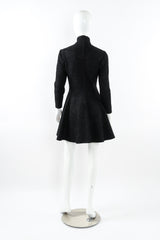 Vintage Gianni Versace Embroidered Mock Neck Fit & Flare Dress on Mannequin back at Recess LA