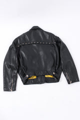 Vintage Gianni Versace Leather Bomber Jacket back flat lay @ Recess LA