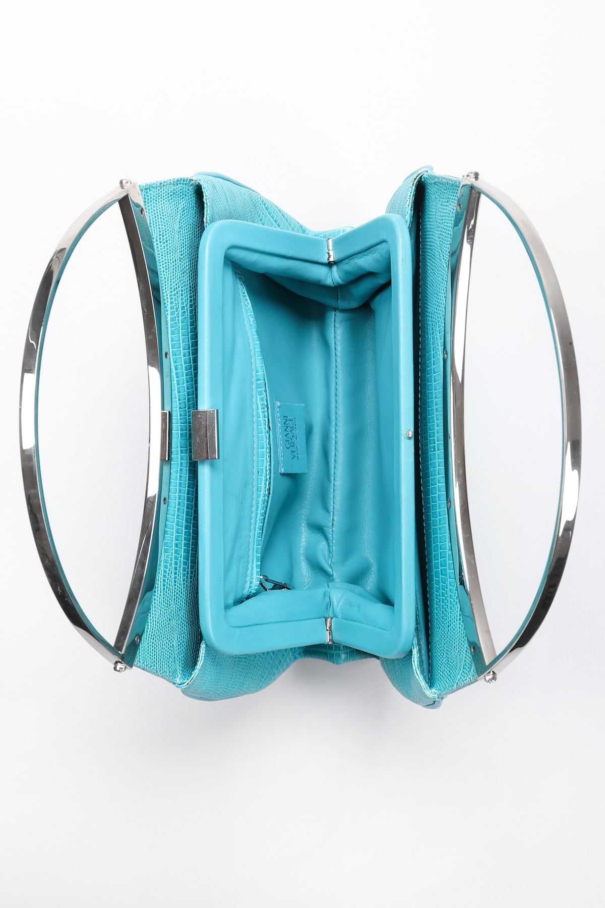 Vintage Gianni Versace Lizard Frame Handle Bag – Recess