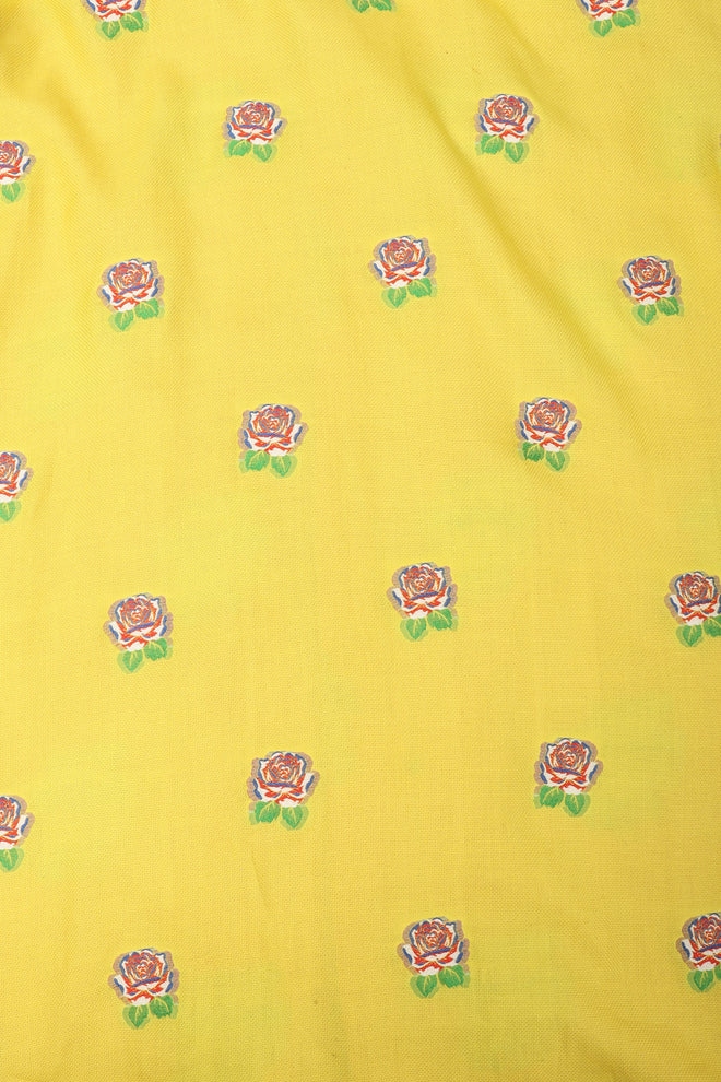 Recess Los Angeles Vintage Gianni Versace 90s Mens Colorblock Brocade Rose Shirt