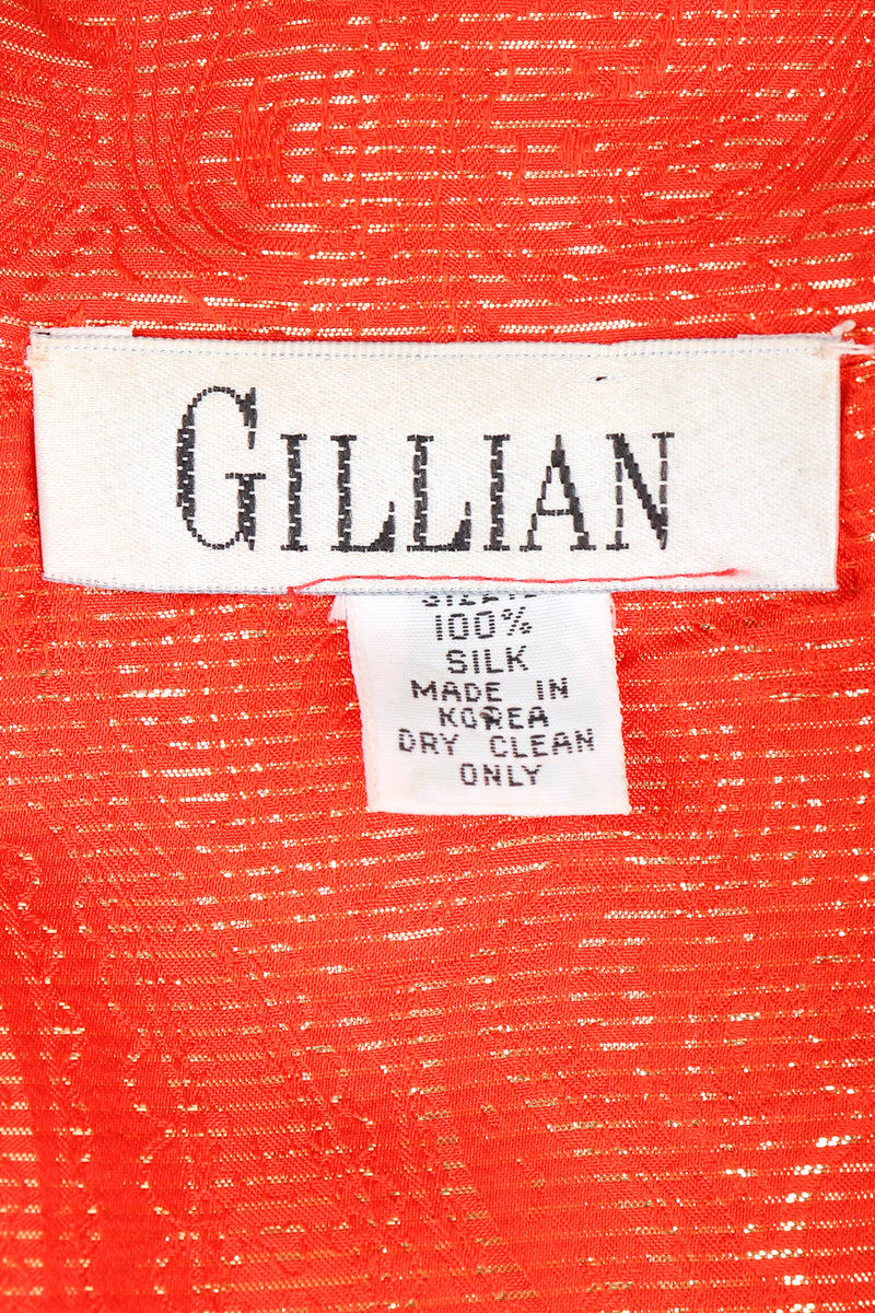 Recess Designer Consignment Vintage Gillian Metallic Lamé Trench Top Los Angeles Resale