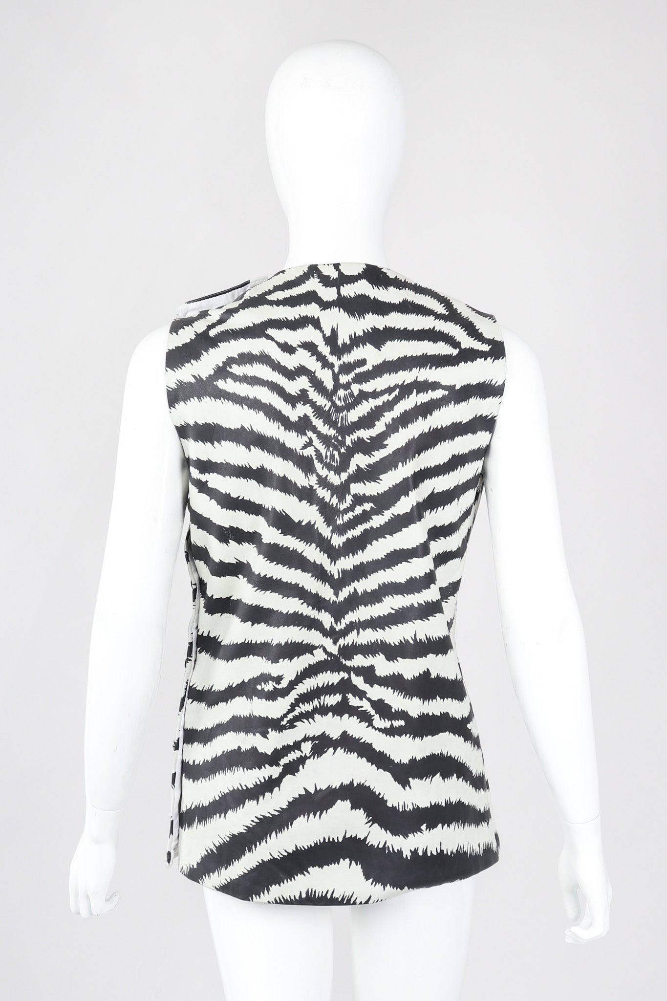Recess Los Angeles Vintage Gino Paoli Leather Zebra Top