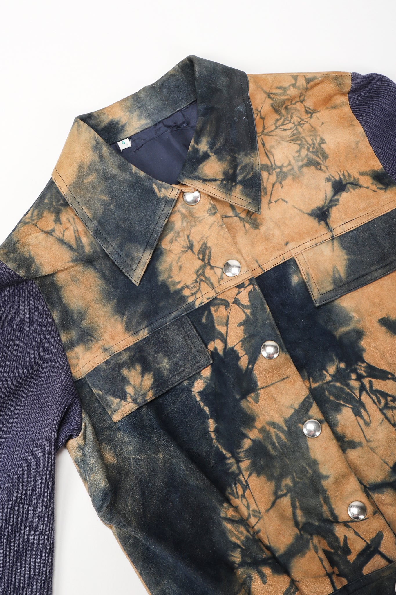 Recess Designer Consignment Vintage Gino Paoli Tie Dye Tissue Suede Jacket & Skirt Set Los Angeles Resale