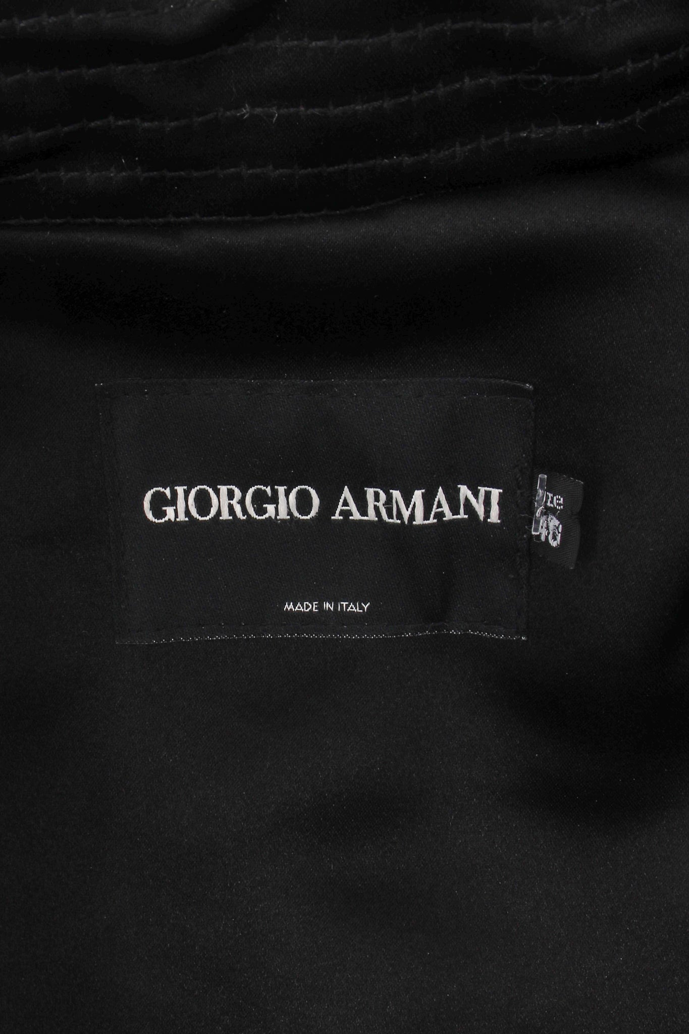 Vintage Giorgio Armani Floral Fur Jacket label at Recess Los Angeles
