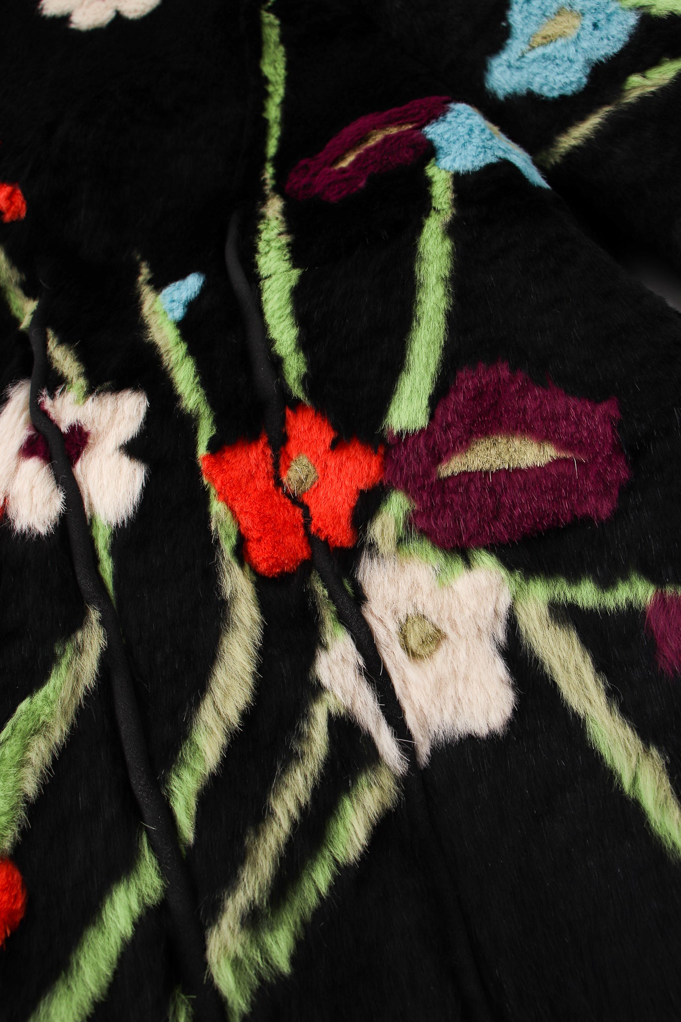 Vintage Giorgio Armani Floral Fur Jacket pattern at Recess Los Angeles