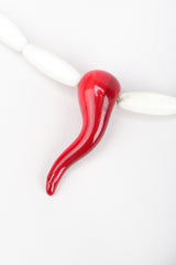Recess Los Angeles Designer Consignment Vintage Giorgio Armani Layered Hot Chili Pepper Cornicello Cornetto Amulet Necklace