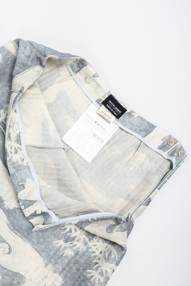 Recess Los Angeles Vintage Giorgio Armani Wool Silk River Chinoiserie Gauze Skirt