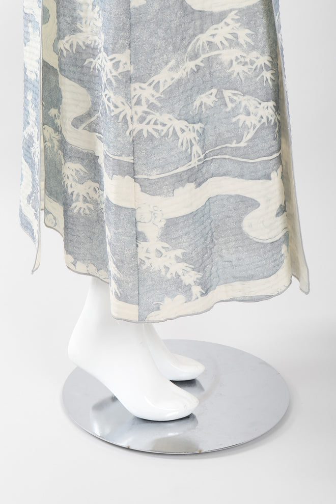 Recess Los Angeles Vintage Giorgio Armani Wool Silk River Chinoiserie Gauze Skirt