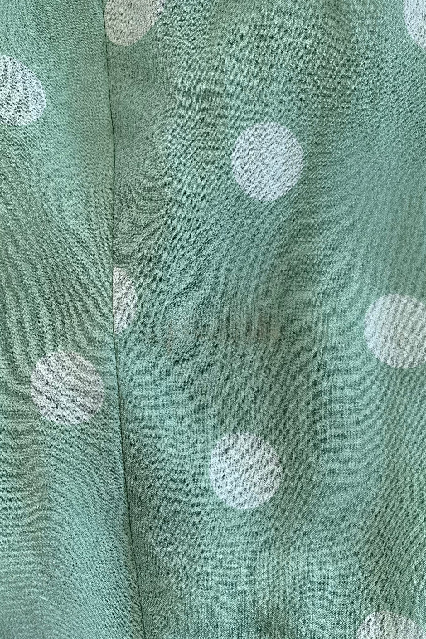 Vintage Givenchy Martha Sheer Chiffon Dot Blouse & Tie on stain at Recess LA