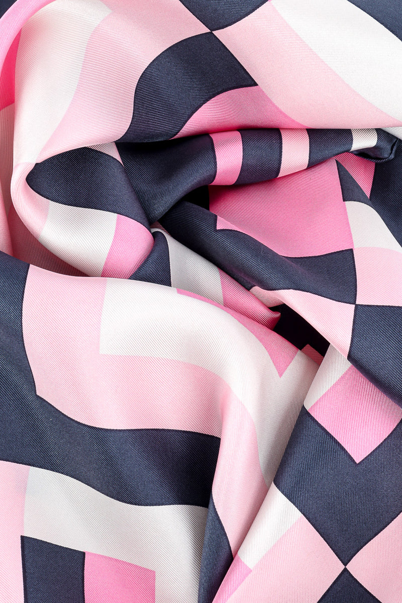 Tetris print scarf by Givenchy closeup of fabric @recessla