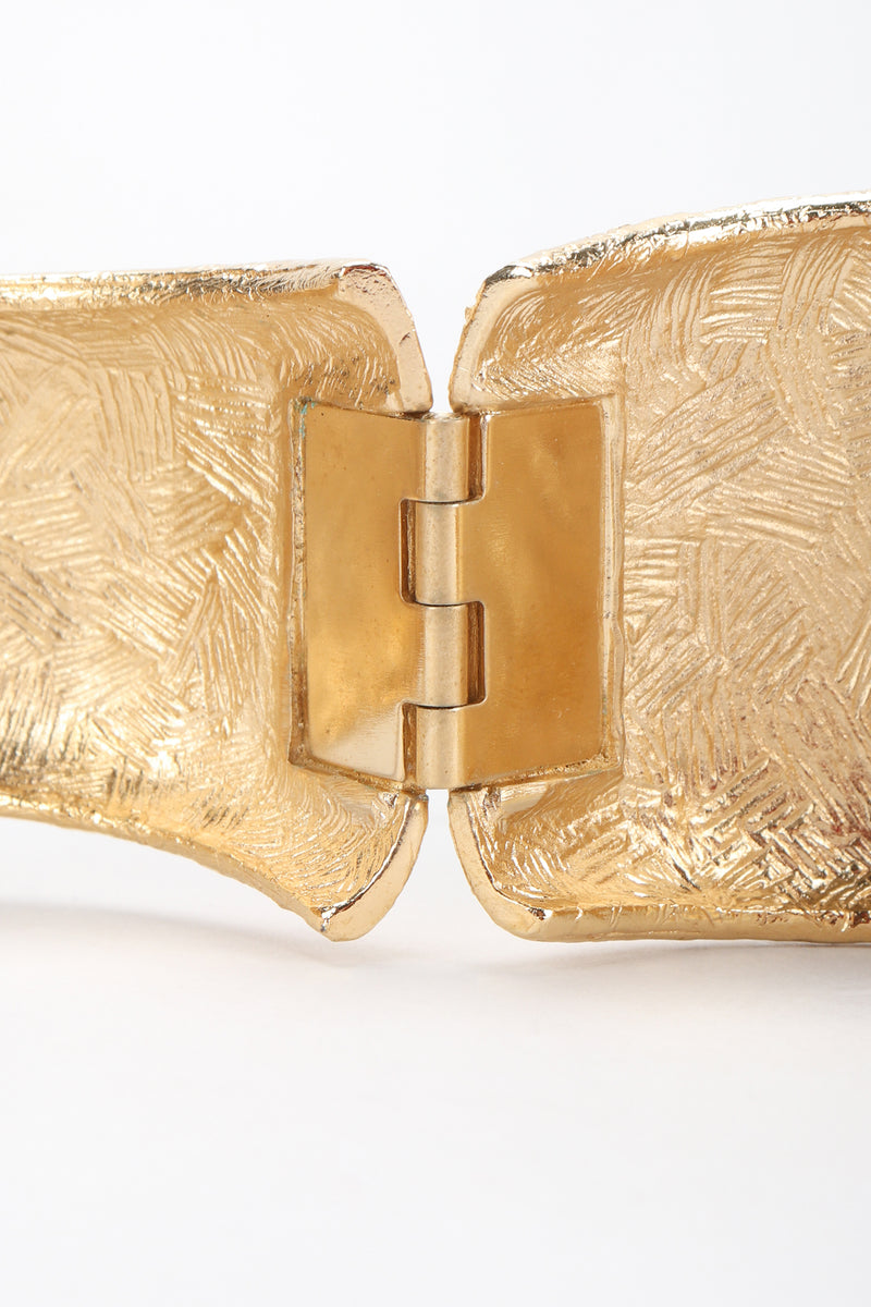 Recess Designer Consignment Vintage Givenchy Foil Textured Cuff Bracelet Los Angeles Resale