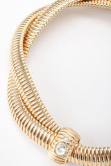 Recess Designer Consignment Vintage Givenchy Twisted Stretch Metal Collar Necklace Los Angeles Resale