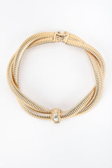 Recess Designer Consignment Vintage Givenchy Twisted Stretch Metal Collar Necklace Los Angeles Resale