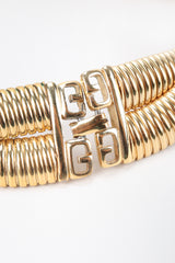 Recess Designer Consignment Vintage Givenchy Twisted Stretch Metal Collar Necklace Los Angeles Resale