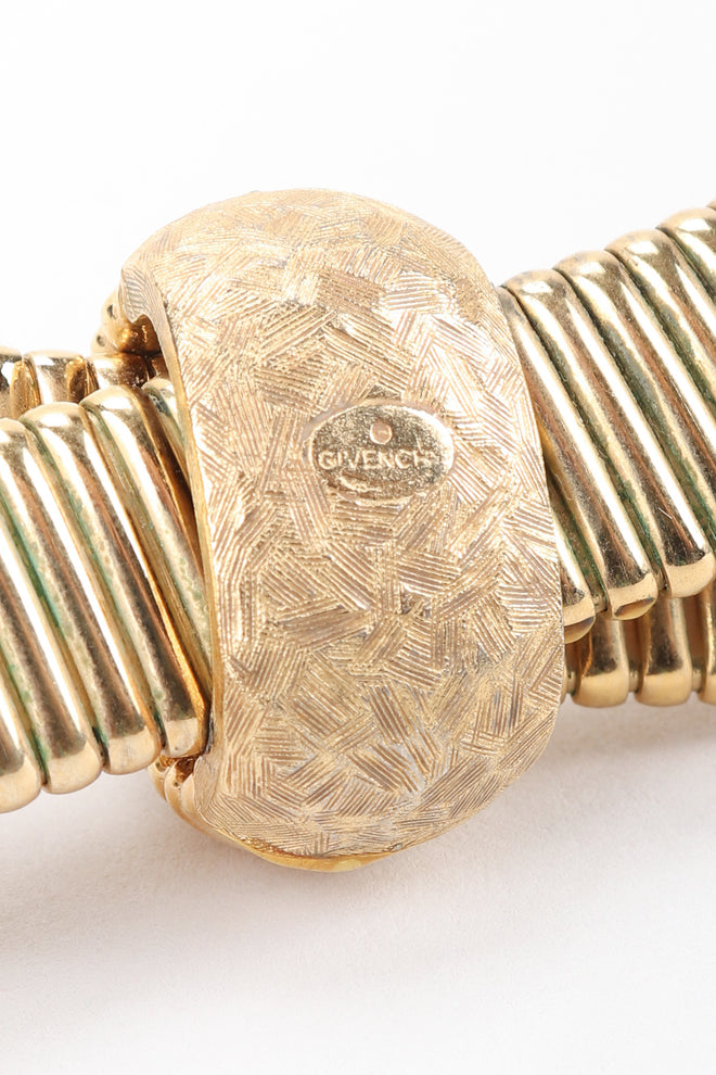 Recess Designer Consignment Vintage Givenchy Twisted Stretch Metal Collar Necklace Los Angeles Resale