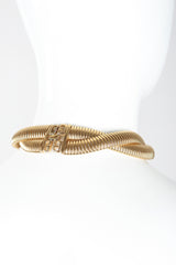 Recess Designer Consignment Vintage Givenchy Twisted Stretch Metal Collar Necklace Los Angeles Resale