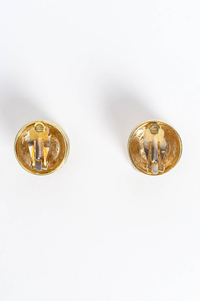 Vintage Givenchy Pearl Button Earrings clip on/discoloration @ Recess Los Angeles