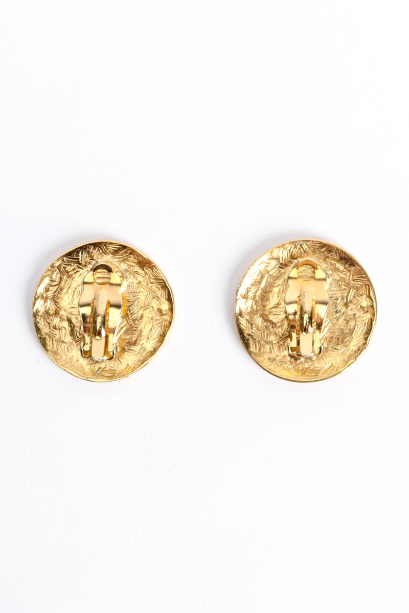 Vintage Coin Monogram Logo Earrings clip ons @ Recess LA