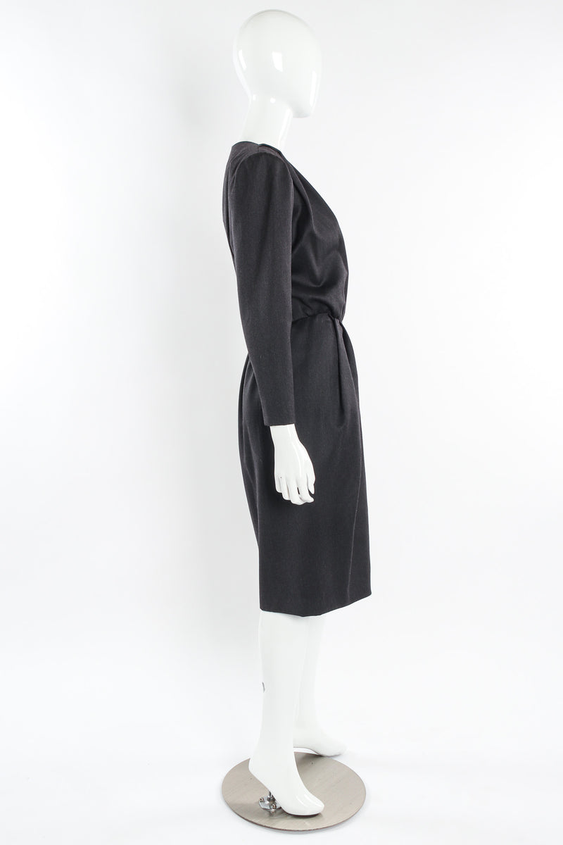 Vintage Givenchy 1980s Tailored Wool Sheath Dress mannequin side @ Recess Los Angeles