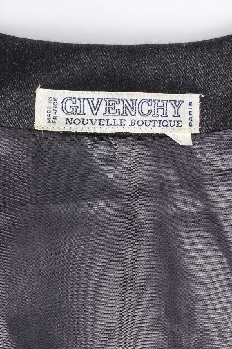 Vintage Givenchy 1980s Tailored Wool Sheath Dress tag @ Recess Los Angeles