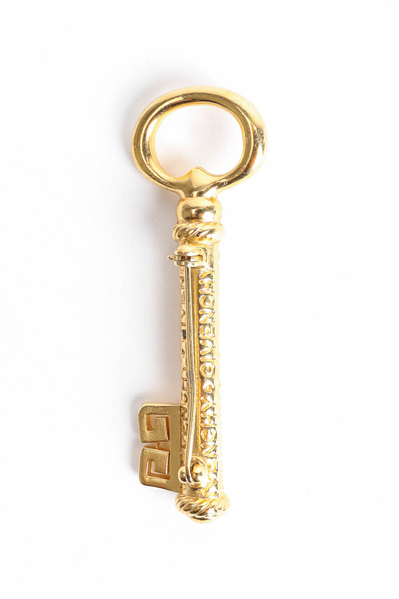 Vintage Givenchy Skeleton Key Monogram Brooch pin latched @ Recess Los Angeles