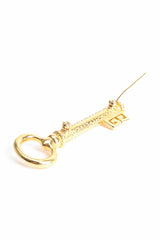 Vintage Givenchy Skeleton Key Monogram Brooch back pin open @ Recess Los Angeles