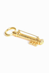 Vintage Givenchy Skeleton Key Monogram Brooch back pin @ Recess Los Angeles