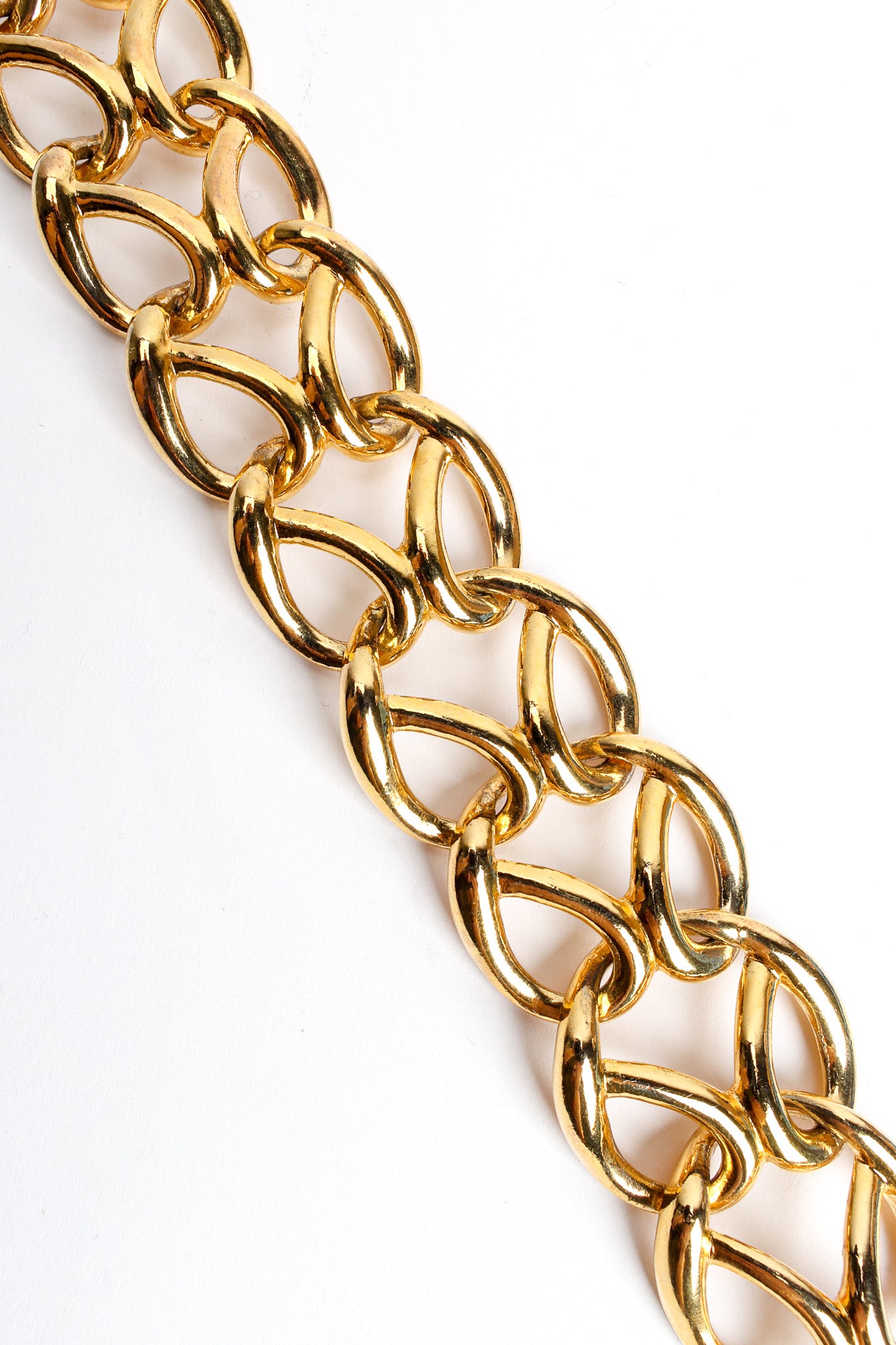 Vintage Givenchy Pretzel Link Collar Necklace links up close @ Recess LA