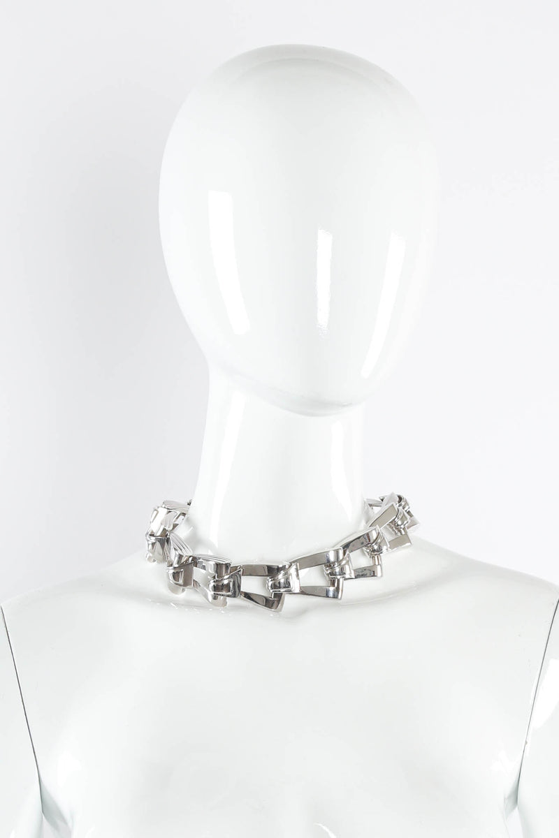 Vintage Givenchy Industrial Link Necklace & Earring Set mannequin necklace @ Recess Los Angeles