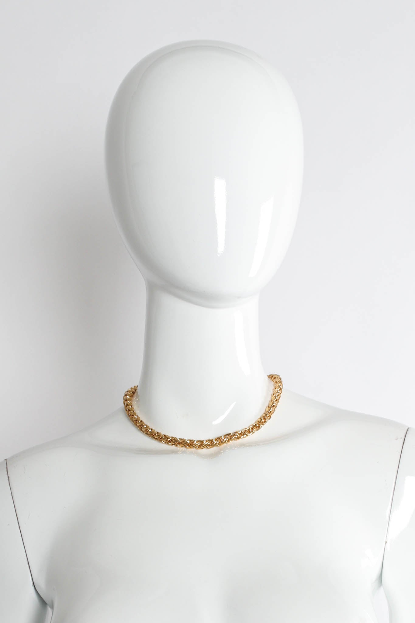 Vintage Givenchy Love Pearl Choker Necklace on mannequin reverse  @ Recess Los Angeles 